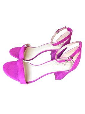 Bandolino Womens Pink‎ Ankle Strap Block Heel Sandals Size 8.5M NWOB